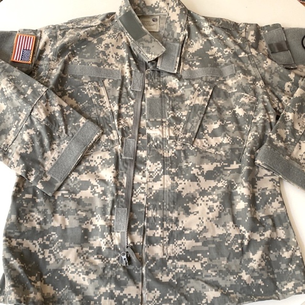 Military Camo Combat Uniform Jacket